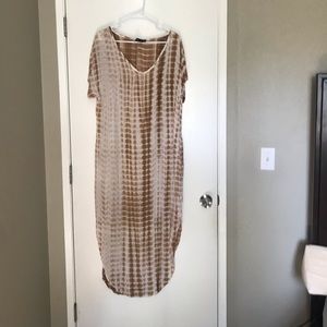 Brown tie dye dress